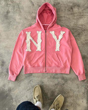 Zip-Up Hoodie | Comfy | Cotton | NY Hoodie | Men's Hoodie