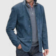 Suede Jacket | Single Breasted | Faux Suede | Vintage Jacket | Men's Jackets