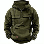 Half Zip Hoodie - Pullover - Kangaroo Pocket - Cargo Hoodie - Men's Hoodie