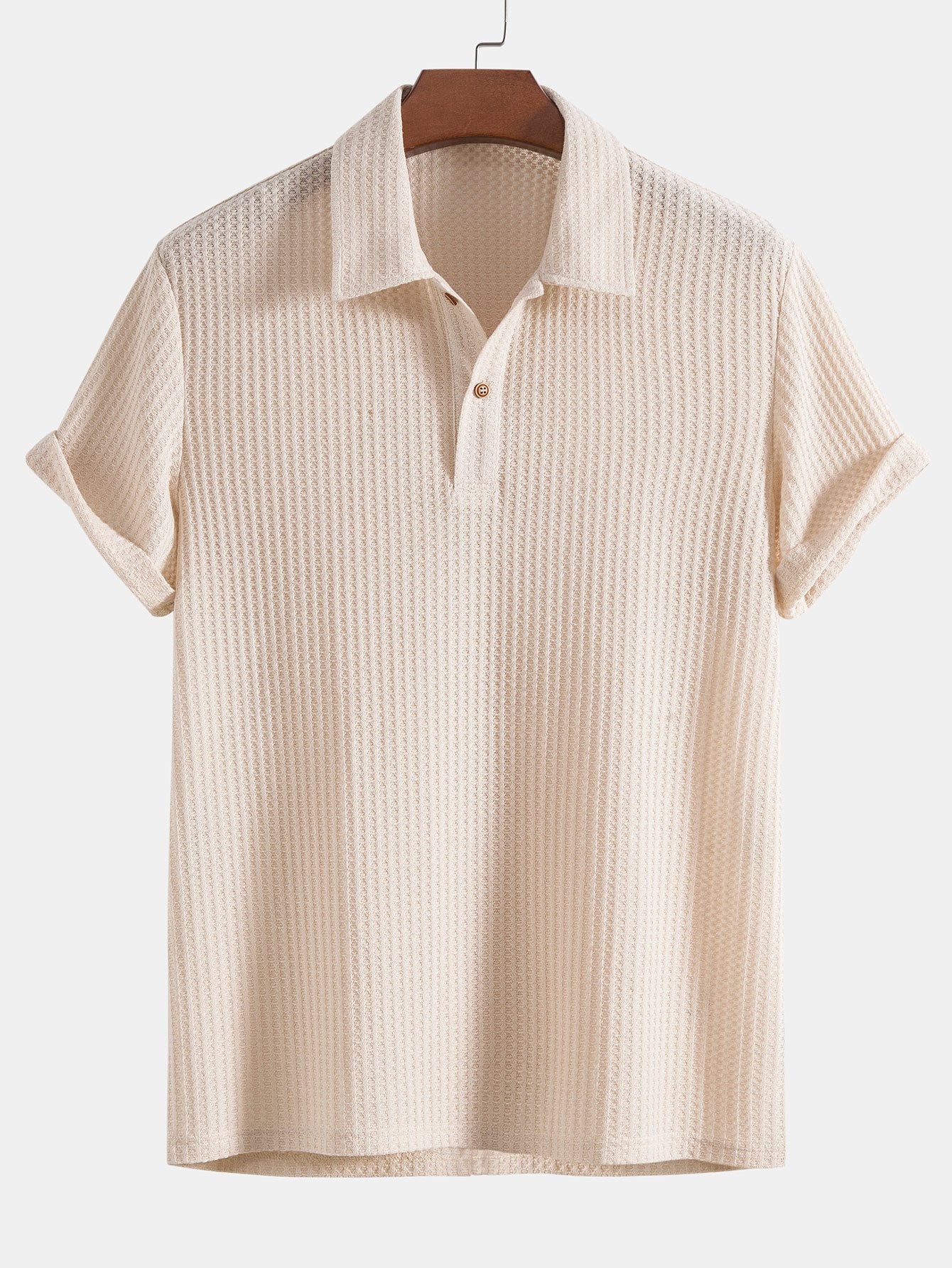 Polo T-Shirt - Men's Collared Button Neck Short Sleeve T-Shirt