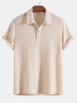 Polo T-Shirt - Men's Collared Button Neck Short Sleeve T-Shirt