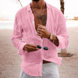 Long Sleeve Shirt - Button-Up - Lightweight - Linen Shirt - Men's Shirts