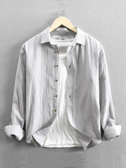 Shirt and Pants Set | Button-Up | Long Sleeve | Linen Two-Piece Set | Men's Co-Ord