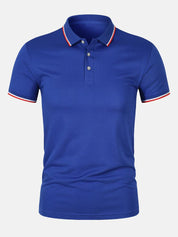 Collared T-Shirt - Slim Fit - Short Sleeve - Polo Shirt - Men's Clothing