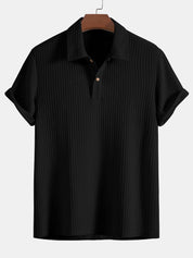 Polo T-Shirt - Men's Collared Button Neck Short Sleeve T-Shirt
