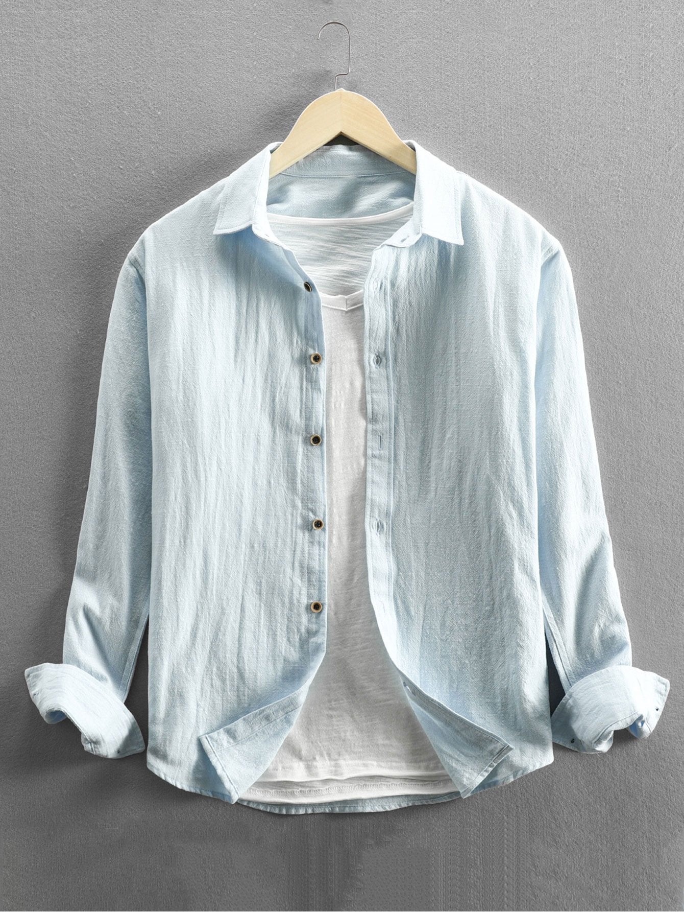 Shirt and Pants Set | Button-Up | Long Sleeve | Linen Two-Piece Set | Men's Co-Ord