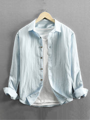 Shirt and Pants Set | Button-Up | Long Sleeve | Linen Two-Piece Set | Men's Co-Ord