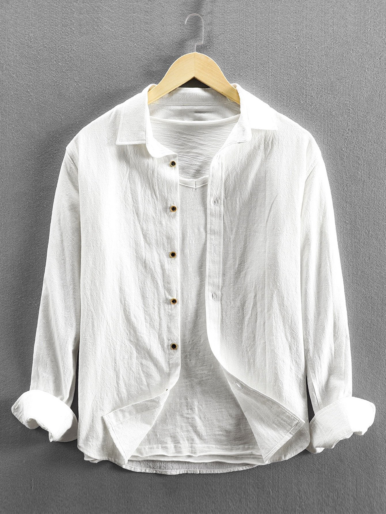 Shirt and Pants Set | Button-Up | Long Sleeve | Linen Two-Piece Set | Men's Co-Ord