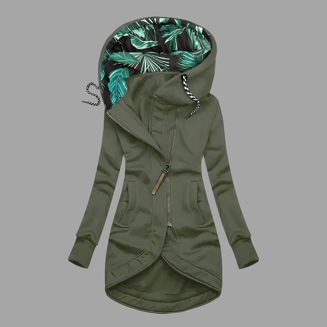 Winter Parka - Women's Windproof Mid Lenght Zip-Up Hooded Jacket
