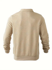 Quarter Zip Sweatshirt | Collared | Regular zip | Mens Half Zip Pullover | Men's Clothing