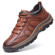 Walking Shoes - Men's Slip On Waterproof Leather Outdoor Shoes