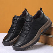 Walking Shoes - Men's Slip On Waterproof Leather Outdoor Shoes