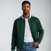 Tracksuit Jacket - Men's Zip-Up Striped Sport Jacket