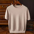 Cashmere Tee | Knitted | Short Sleeve | Knitted T-Shirt | Men's Clothing