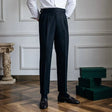 Pleated Pants - Men's Adjustable Waist Formal Straight Leg Slack Pants