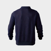 Mens quarter zip, knitted jumper, polo collar 4