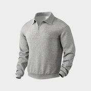 Mens quarter zip, knitted jumper, polo collar 7
