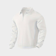 Mens quarter zip, knitted jumper, polo collar 9