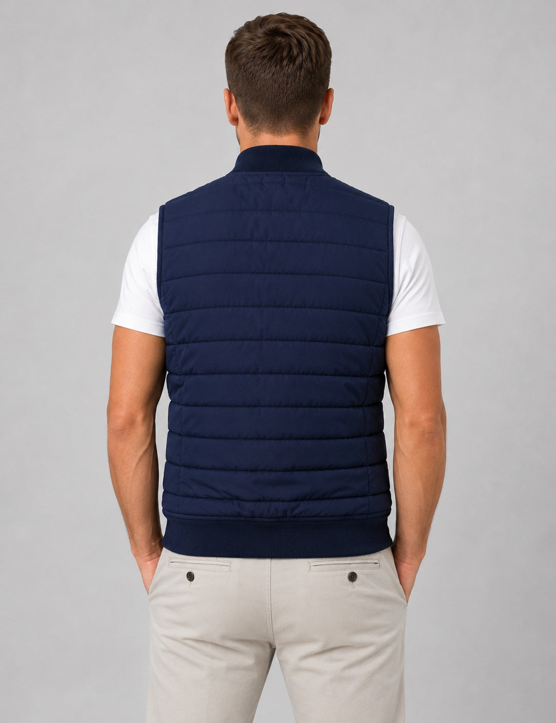 Mens lightweight quilted sleeveless gilet