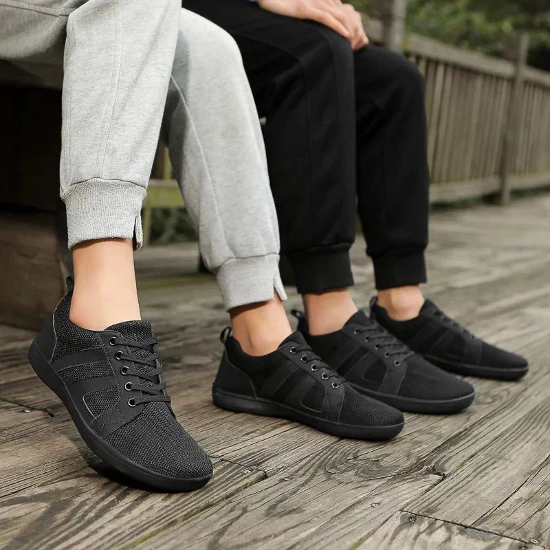 Men's Sneakers - Men's Comfortable Flat Lace-Up Sneakers