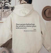 Oversized Hoodie - Unisex Warm Printed Text Pullover Hoodie