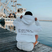 Oversized Hoodie - Unisex Warm Printed Text Pullover Hoodie