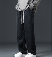 Wide Leg Joggers | Elastic Waist | Plaid | Loose Fit Pants | Men's Joggers