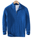 Quarter Zip Jumper - Cable Knit - Half Zip - Knitted Sweater - Men's Quarter Zip Sweaters