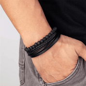 Anxiety Bracelet - Calming Black Anti Stress Beads Bracelet Wristband