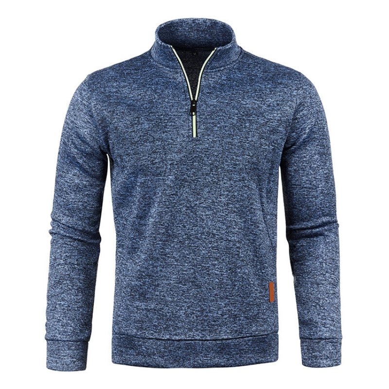 Quarter Zip Sweatshirt | Long Sleeve | High Neck | Half Zip Pullover | Men's Quarter Zip Sweaters
