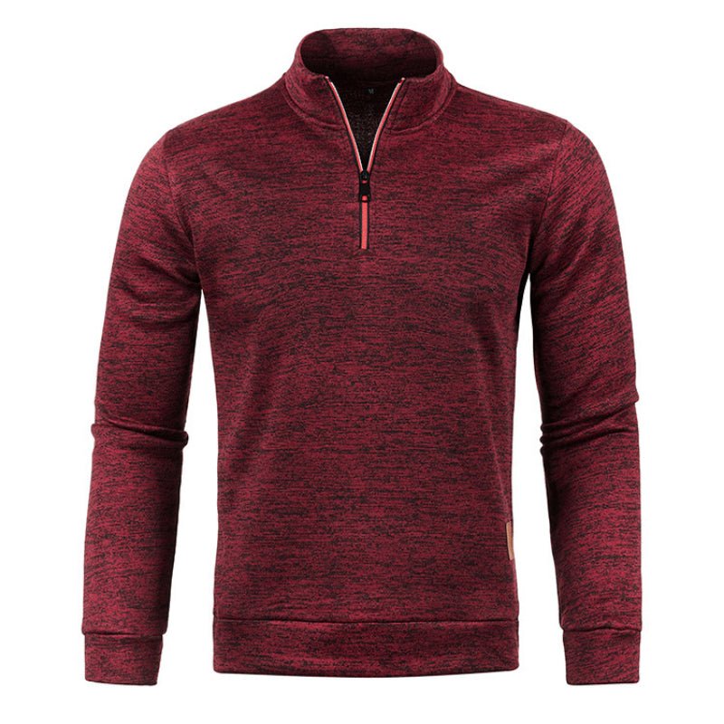 Quarter Zip Sweatshirt | Long Sleeve | High Neck | Half Zip Pullover | Men's Quarter Zip Sweaters