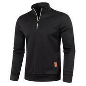 Quarter Zip Sweatshirt | Long Sleeve | High Neck | Half Zip Pullover | Men's Quarter Zip Sweaters