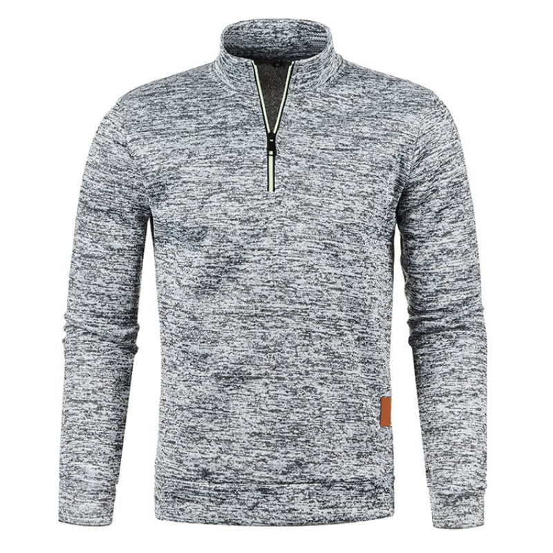 Quarter Zip Sweatshirt | Long Sleeve | High Neck | Half Zip Pullover | Men's Quarter Zip Sweaters