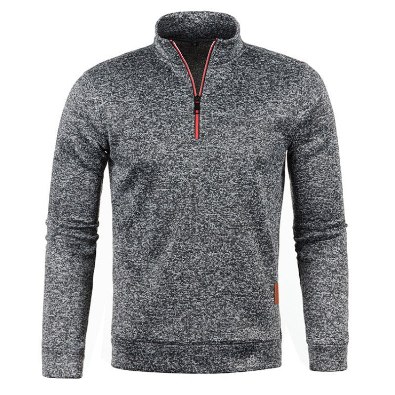 Quarter Zip Sweatshirt | Long Sleeve | High Neck | Half Zip Pullover | Men's Quarter Zip Sweaters
