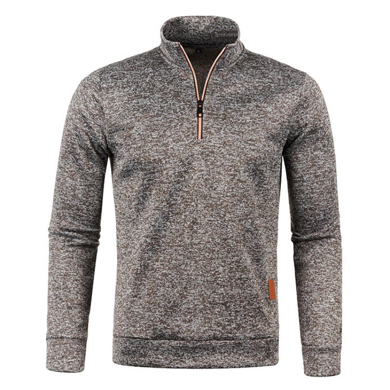 Quarter Zip Sweatshirt | Long Sleeve | High Neck | Half Zip Pullover | Men's Quarter Zip Sweaters