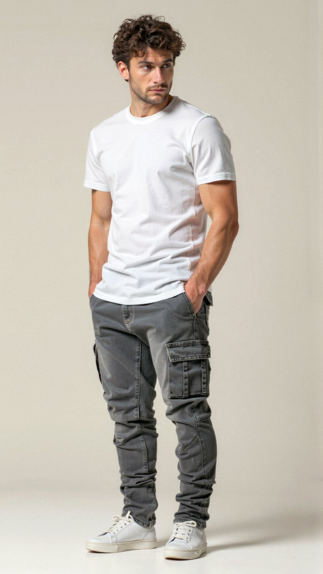 Cargo Jeans | Stretchy | Pockets | Skinny Jeans | Men's Pants