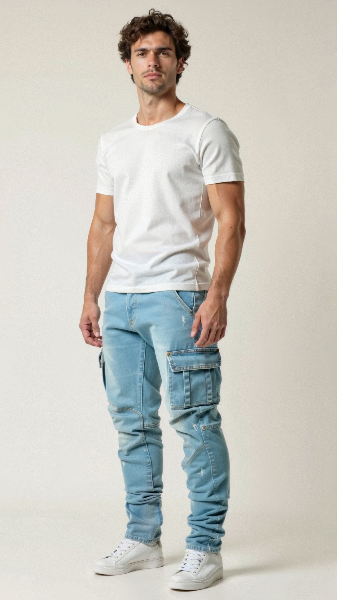 Cargo Jeans | Stretchy | Pockets | Skinny Jeans | Men's Pants