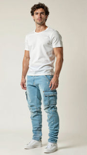 Cargo Jeans | Stretchy | Pockets | Skinny Jeans | Men's Pants