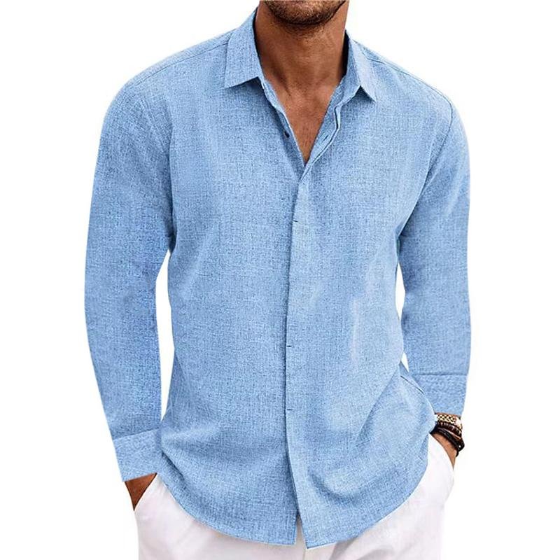 Button-Up Shirt - Long Sleeve - Regular Fit - Collared Shirt - Shirts for Men