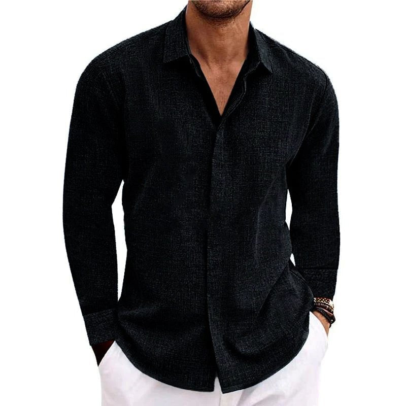 Button-Up Shirt - Long Sleeve - Regular Fit - Collared Shirt - Shirts for Men