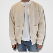 Knitted Cardigan | Full Zip | Chunky | Zip-Up Cardigan | Men's Cardigan