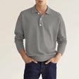 Polo Jumper - Long Sleeve - Regular Fit - Collared Sweater - Men's Clothing