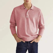 Polo Jumper - Long Sleeve - Regular Fit - Collared Sweater - Men's Clothing