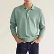 Polo Jumper - Long Sleeve - Regular Fit - Collared Sweater - Men's Clothing
