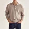 Polo Jumper - Long Sleeve - Regular Fit - Collared Sweater - Men's Clothing
