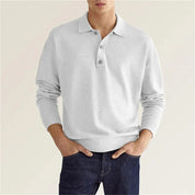 Polo Jumper - Long Sleeve - Regular Fit - Collared Sweater - Men's Clothing