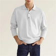 Polo Jumper - Long Sleeve - Regular Fit - Collared Sweater - Men's Clothing
