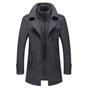 Wool Jacket | Double Layer | Single Breasted | Winter Trench Coat | Men's Winter Jacket 