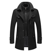 Wool Jacket | Double Layer | Single Breasted | Winter Trench Coat | Men's Winter Jacket 