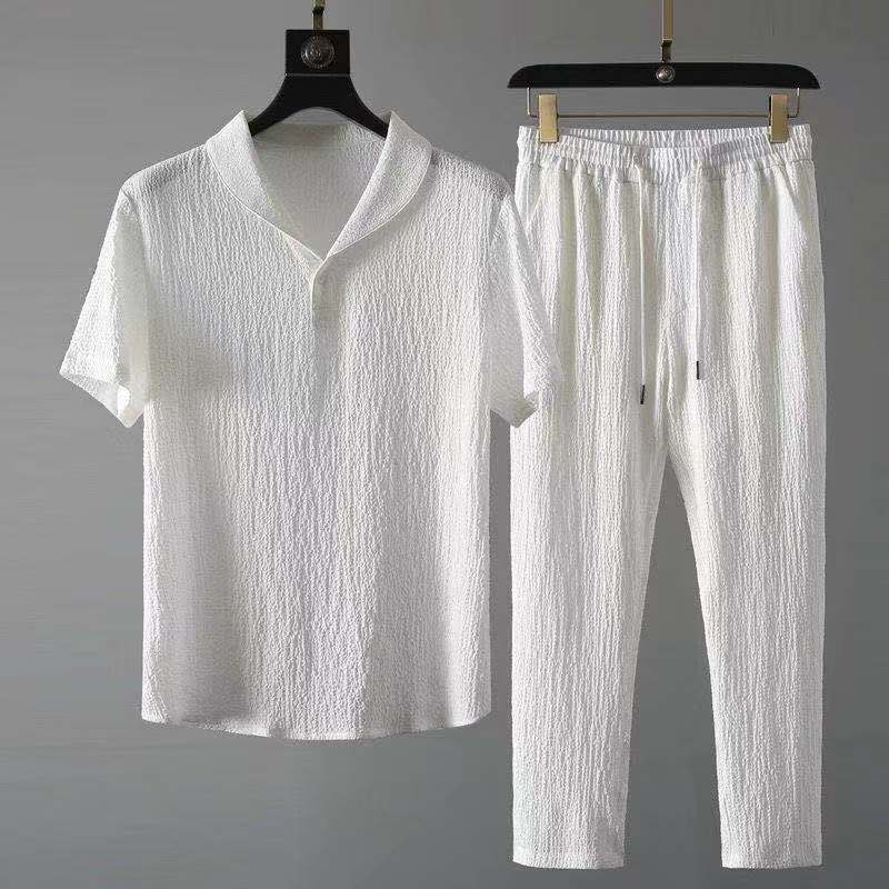 Two-Piece Set - T-Shirt - Drawstring - Co-Ord Set - Men's Summer Clothes